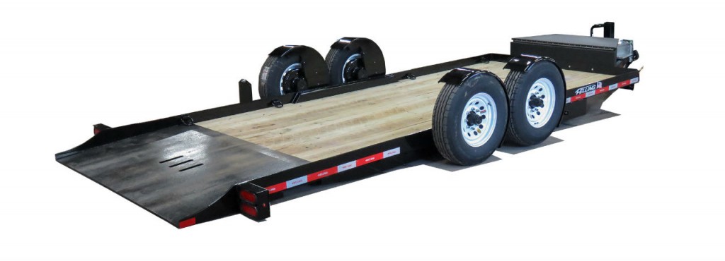 Felling Trailers EZ Tilt Technology for ground level loading 