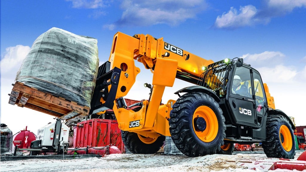 The 74-hp version of JCB's 512-56 Loadall telehandler.