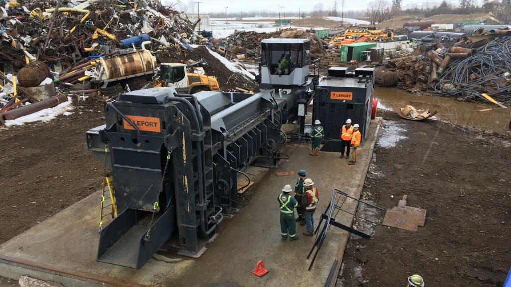 LEFORT commissions stationary shear at Tervita's Red Deer scrap facility