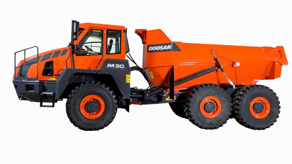 The Doosan DA30-5 articulated dump truck has been updated with a variety of changes to improve performance.