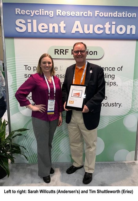 Andersen’s Sales and Salvage wins Eriez Metal Loss Monitor at 2018 RRF Silent Auction