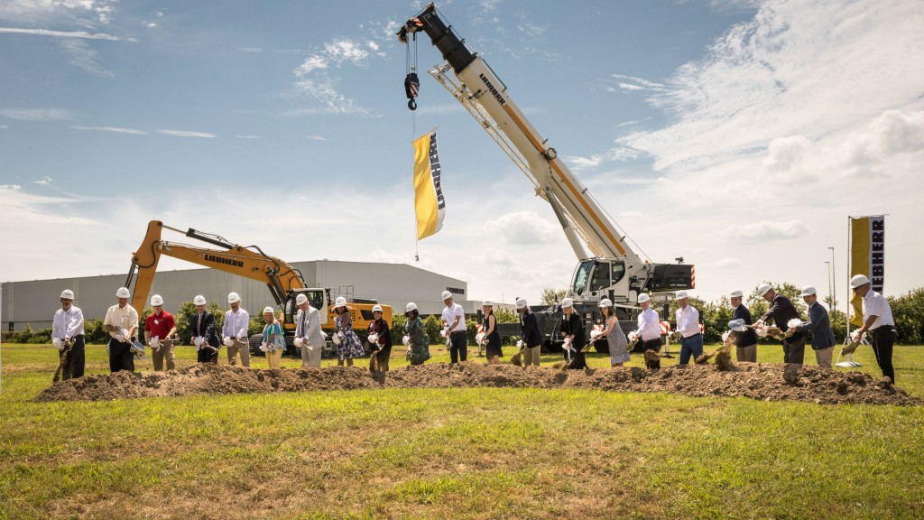 Community officials, Liebherr family members and representatives of the company were on hand for the groundbreaking of Liebherr's new headquarters in Newport News, Virginia.