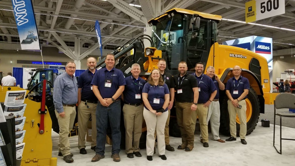 Hyundai Construction Equipment sells 20 wheel loaders from its Snow Ice Management Association exhibit