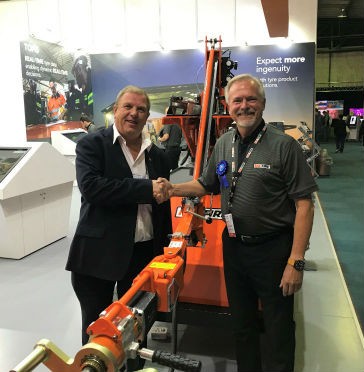 Eric Bruggemann, CEO SA Capital Equipment Export Council, and Peter Nilsson, innovation and R&D manager, Kal Tire’s Mining Tire Group.