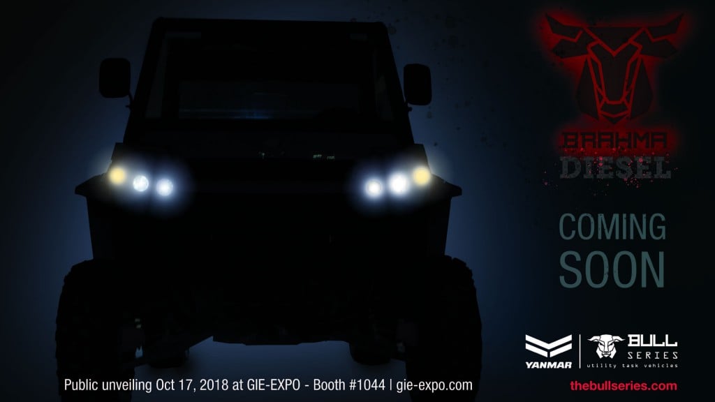 Yanmar's Brahma model UTV will debut in October.