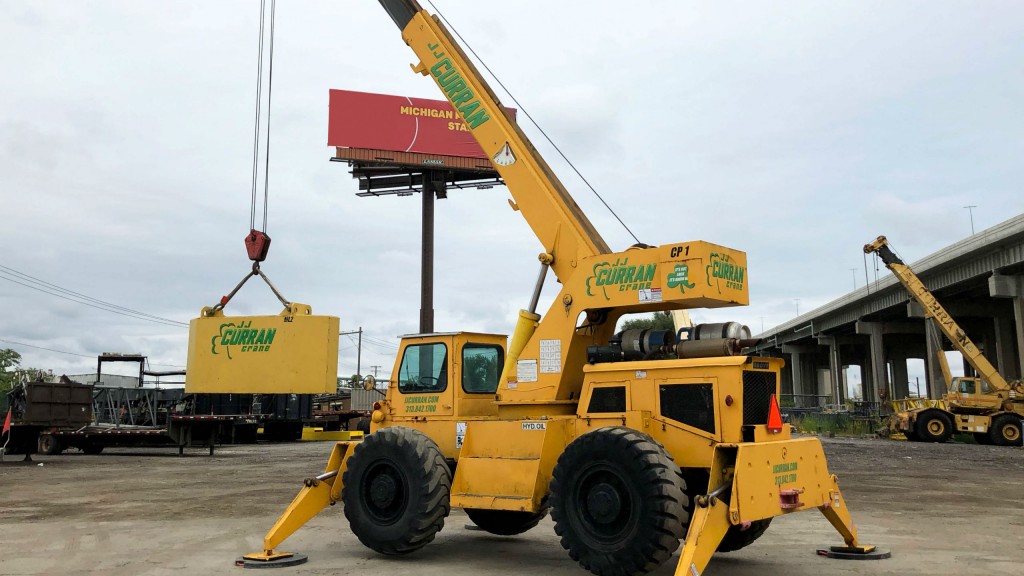 Nearly 60 years old, this Grove RT-58 continues to work hard for the JJ Curran Crane Company.