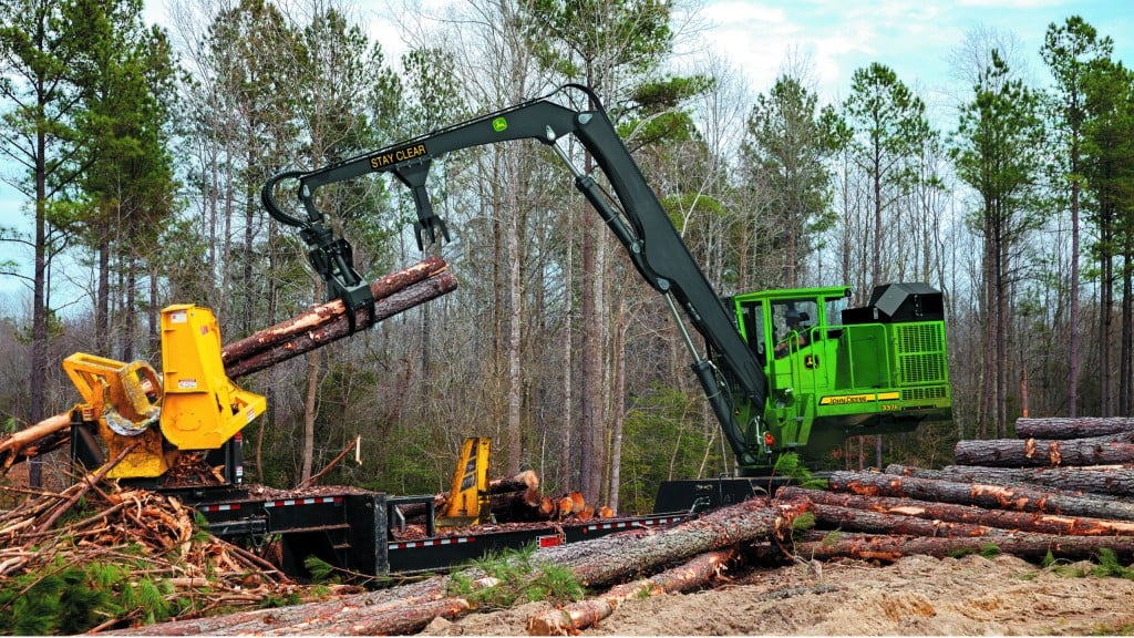 Updated 2019 337E and 437E knuckleboom loaders feature up to an eight percent boost in fuel economy.