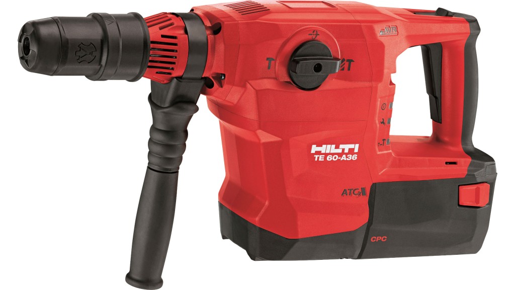 Hilti cordless combihammer has strongest and highest-capacity battery available