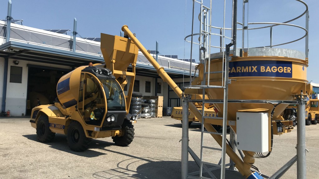 Carmix Bagger speeds up the process of loading mixers and batching plants.