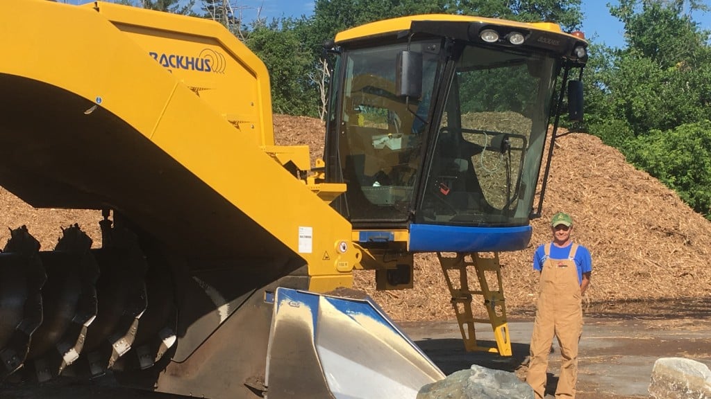 Kerry Weaver, operations manager at the City of Lexington’s compost site with their new BACKHUS A60 tracked compost turner.