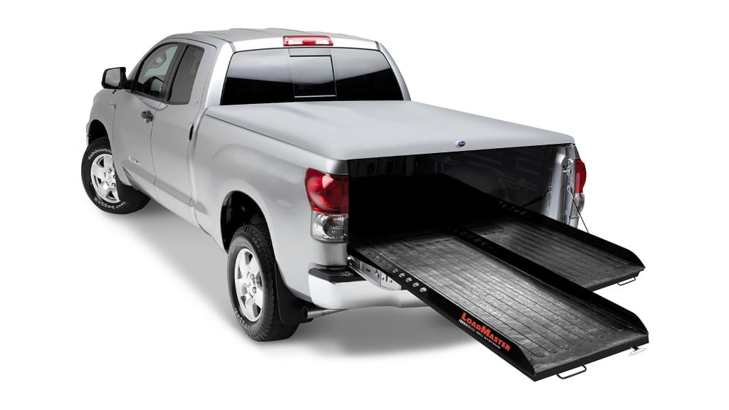 The LoadMaster FE provides 100 percent extension from the bed of the truck with four different locking positions. Available in 1,000 and 2,000 pound weight capacities, the FE system fits multiple bed sizes, including full-size and mid-size short and long beds.