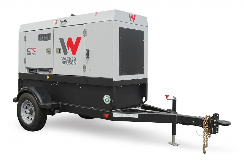 The G70 generator produces standby output of 63 kW/79 kVA and prime output of 58 kW/72 kVA.