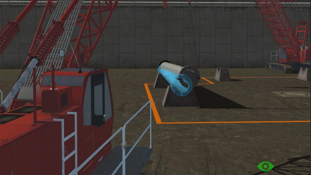 Vortex collaborative learning solution, now available in the Crawler Crane Training Pack, allows two trainees to practice tasks such as tandem crane lifts.