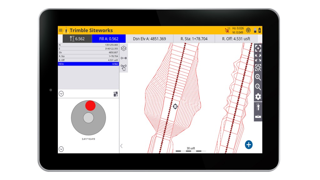 Trimble Siteworks software adds full GNSS tilt compensation and Android support