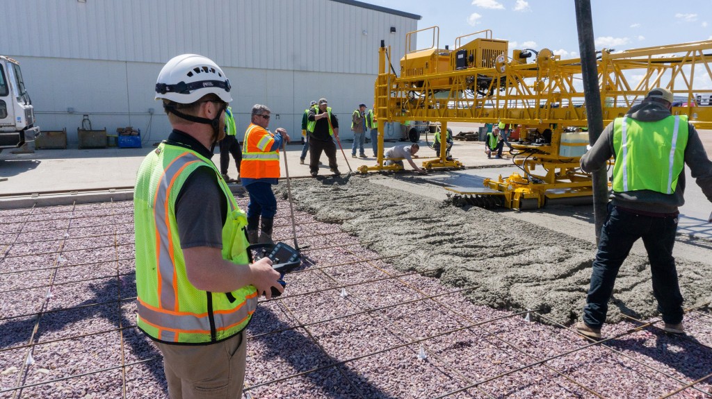 Terex Bid-Well Service School Class gets preview of new remote control concrete paver