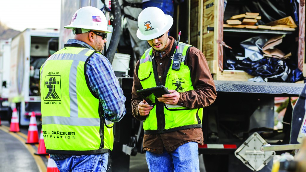 Delivering safety programs through mobile devices (top) can save time and improve staff involvement. HCSS Safety.