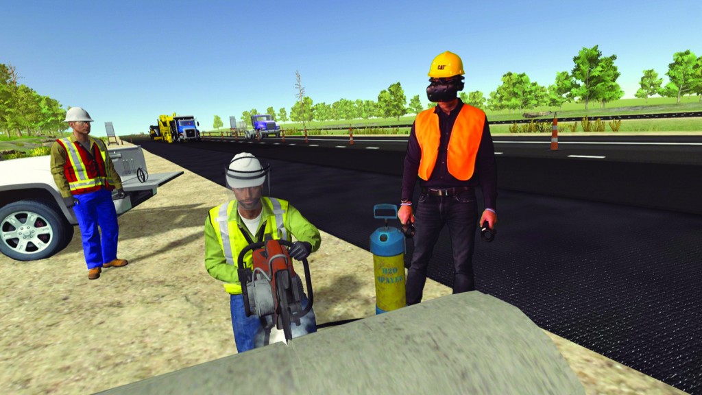 Cat Safety VR module for paving.