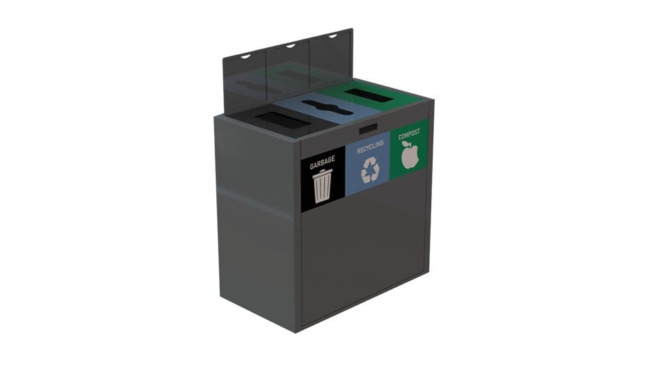 Multi-Stream Recycling Stations allow fast and easy source separation of recycling streams
