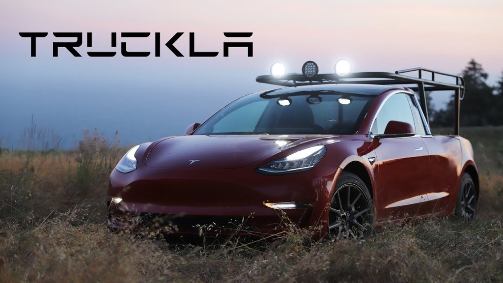 Swedish inventor turns Tesla Model 3 into one-of-a-kind electric pickup truck "Truckla"