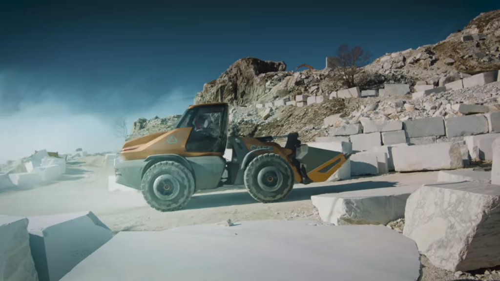 Project Tetra: watch Case's methane-gas-powered wheel loader concept in action
