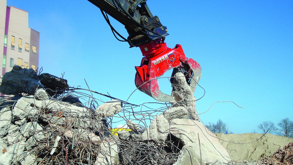 Rotar's RG sorting/demolition grab ideal for intense C&D work