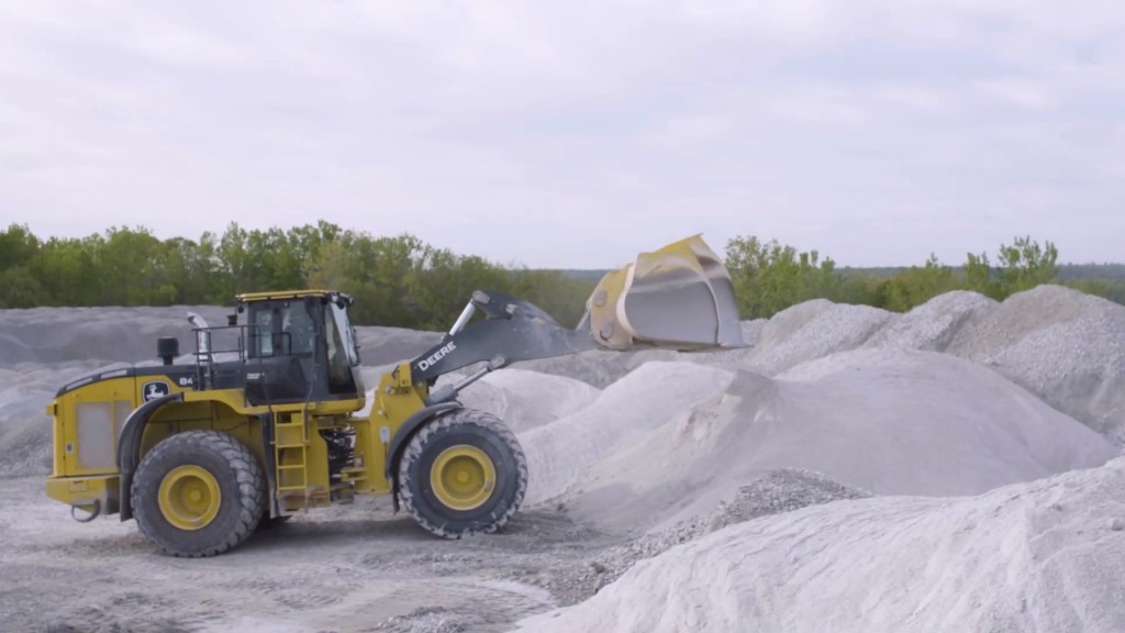 Watch customer testimonial of John Deere L Series production class wheel loaders