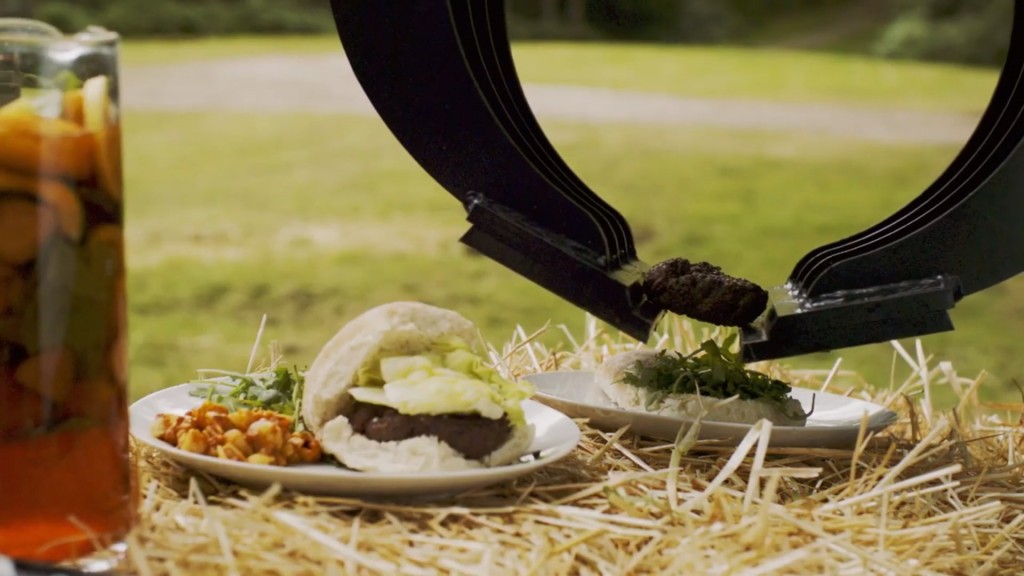 JCB operator uses electric excavator to serve up BBQ with impressive precision