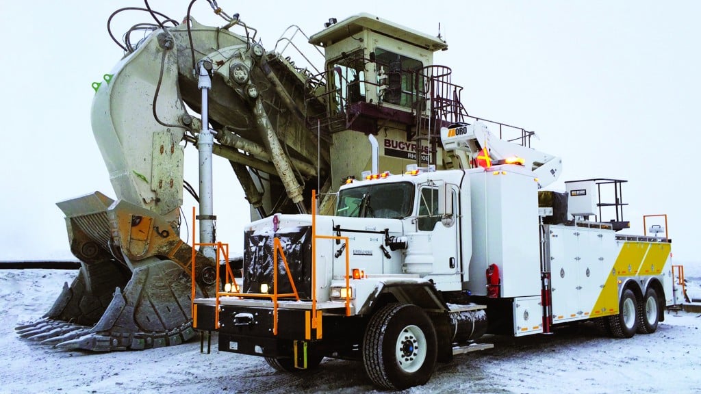 Service trucks take repairs on the road