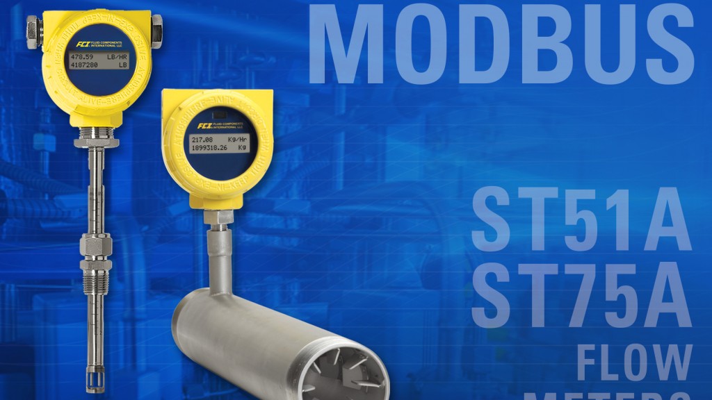 Modbus now available on FCI line of compact thermal mass air/gas flow meters Modbus now available on FCI line of compact thermal mass air/gas flow meters