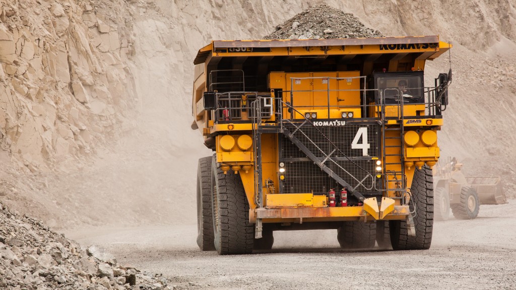 a hauler being driven on a mining site