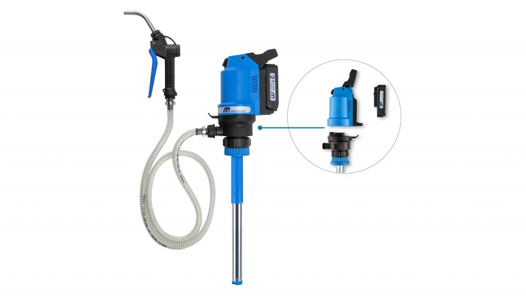 FLO Components introduces Macnaught 18V rechargeable oil pump to Canada