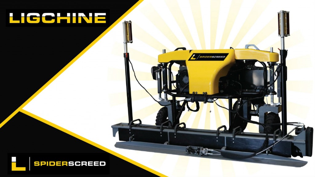 Ligchine SpiderScreed is a lightweight, ultra-maneuverable drive-in screed