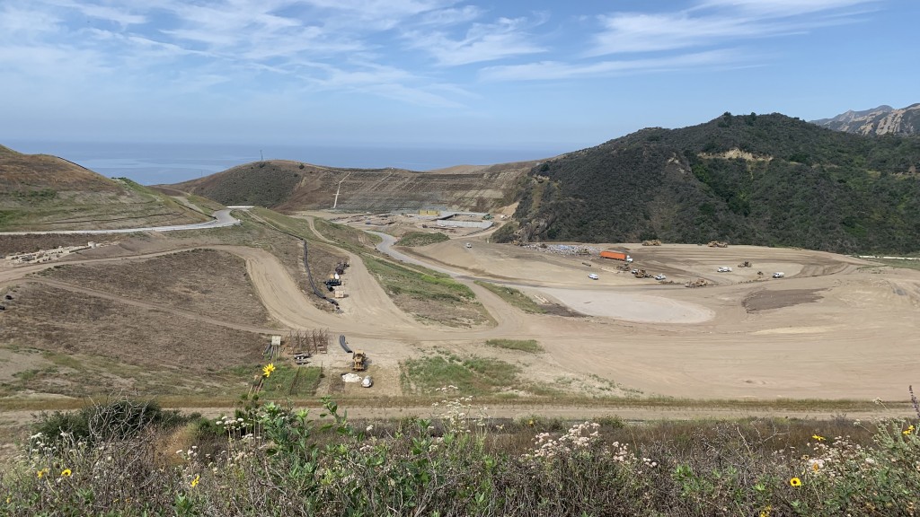The Santa Barbara, California ReSource Center (early stages of the site under construction shown here) is expected to generate enough energy to be self-sustaining and create enough electricity to power an additional 2,000 homes, while greatly reducing greenhouse gas emissions.