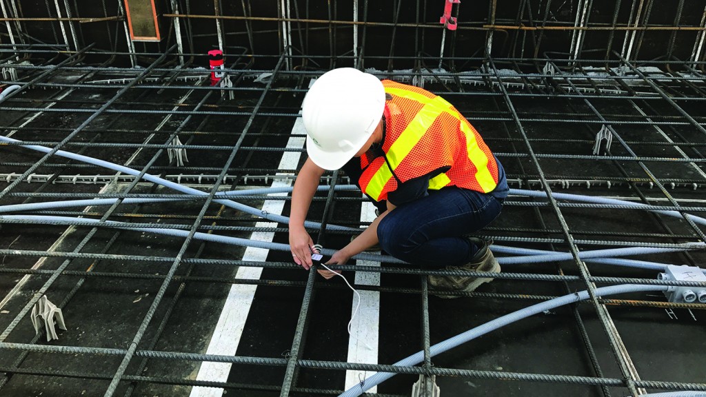 Wireless concrete maturity sensors take the waiting game out of concrete strength tracking