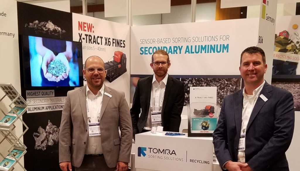 TOMRA at Aluminum USA 2019 where X-TRACT X6 FINES was introduced to the industry.