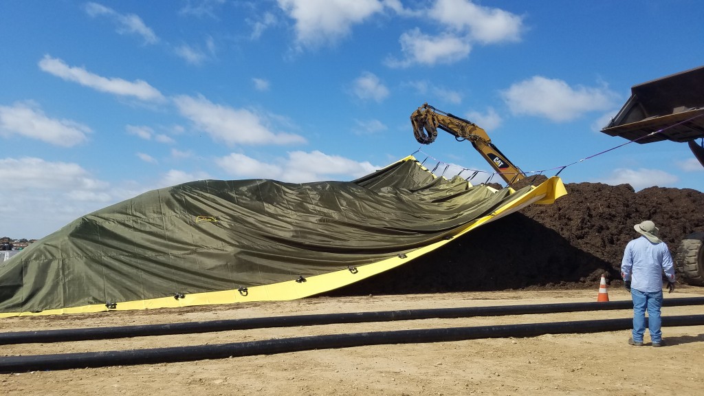 The City of San Diego, working with SCS Engineers, has designed and constructed a covered aerated static pile (ASP) composting system.