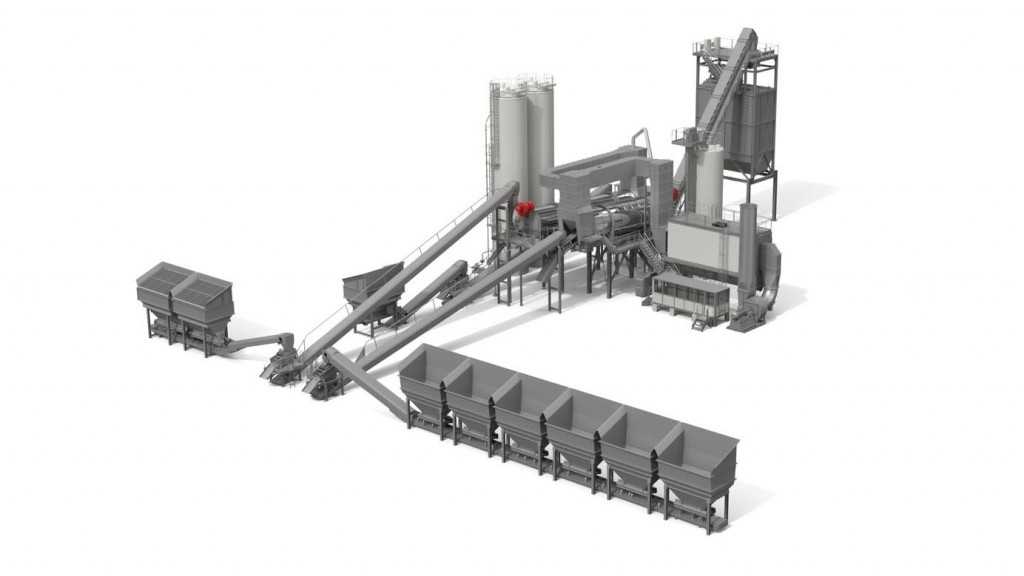 The ACP 300 ContiHRT can also produce high amounts of mix without any RAP. Warm mix can be produced with or without RAP. Continuous production capacity is 330 U.S. tons per hour.