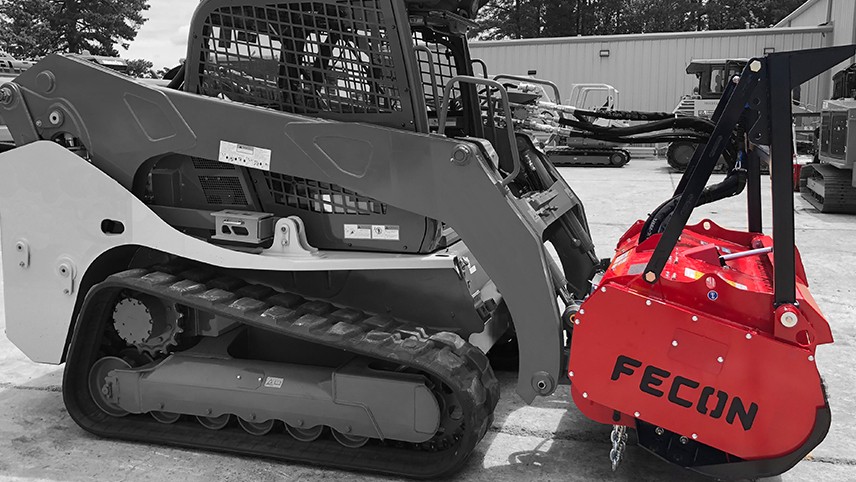 Fecon hydraulic cooler for skid-steer and compact tracked loaders keeps hydraulic fluid at optimal temperatures and viscosity