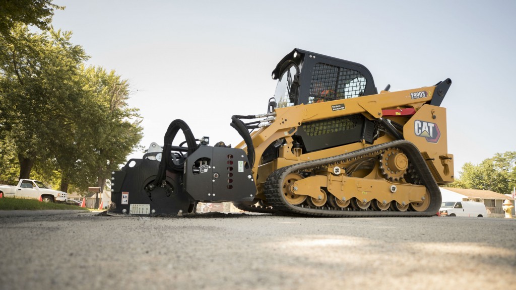 Caterpillar 299D3 compact track loader.