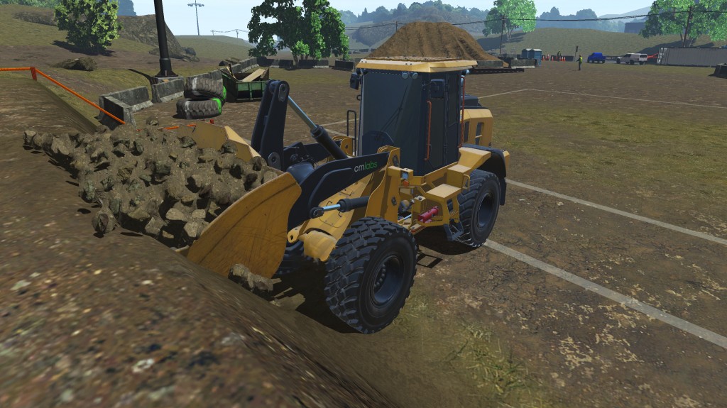 CM Labs wheel loader training simulator