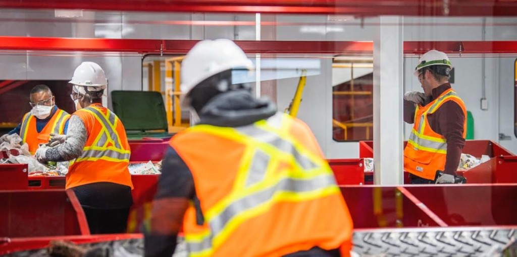 Inside Lachine MRF workers on line