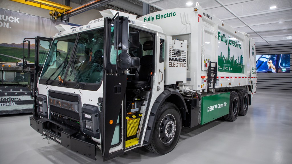 fully electric mack refuse truck