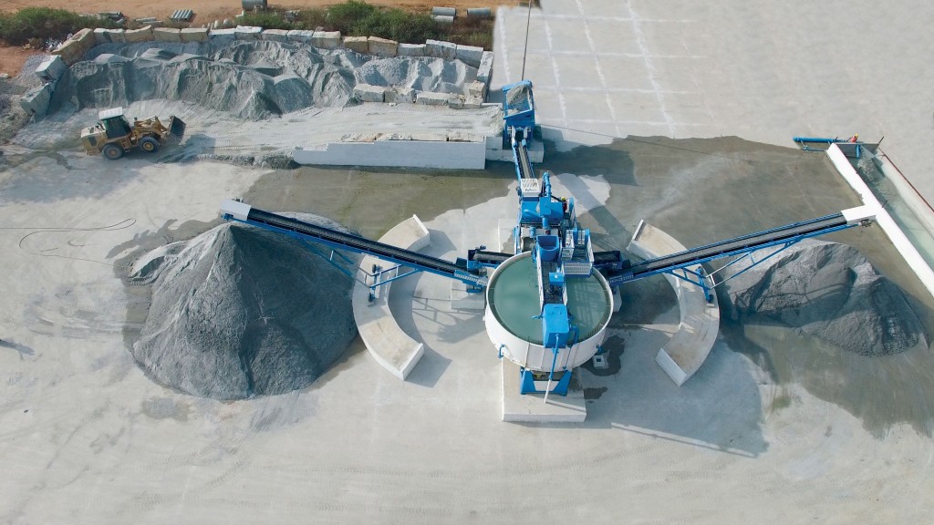 aerial view of CDE washing plant