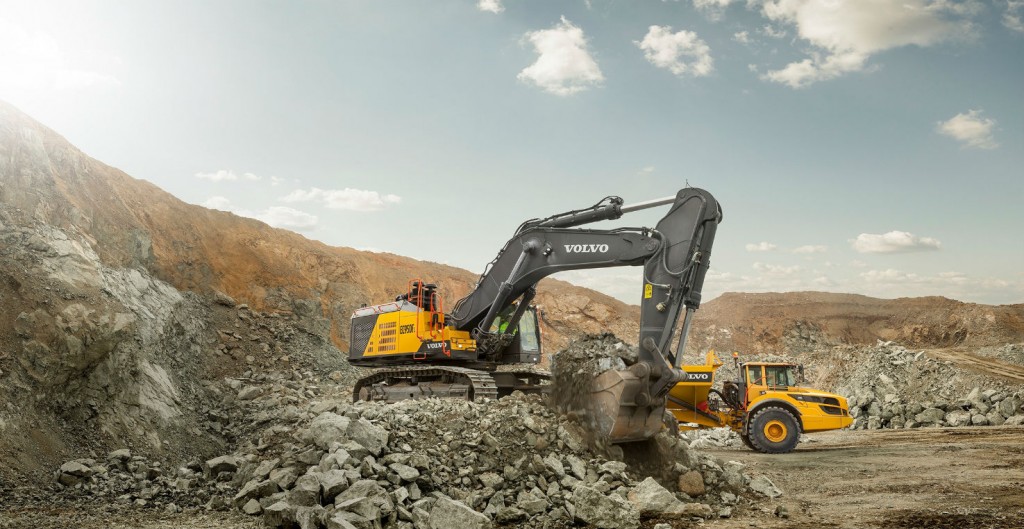 The EC950F crawler excavator is Volvo's largest.