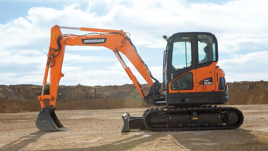 New mini excavator from Doosan offers reduced tail swing