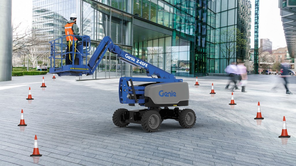 Genie hybrid articulating boom lift takes on jobs indoors and outdoors