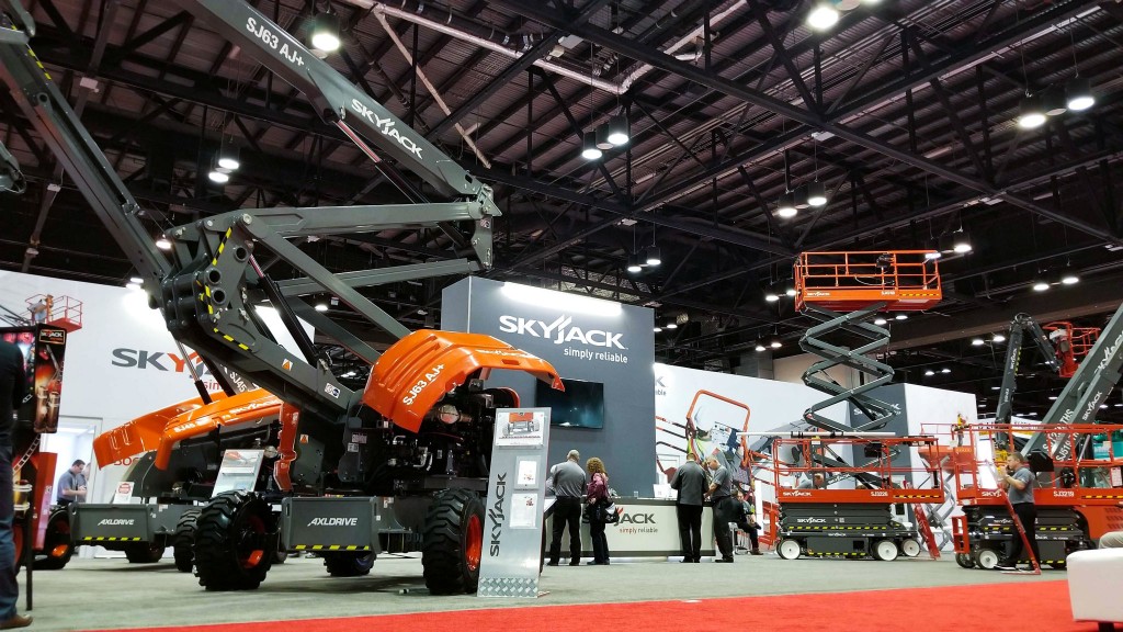 Skyjack displays range of boom lifts and scissor lifts at expo