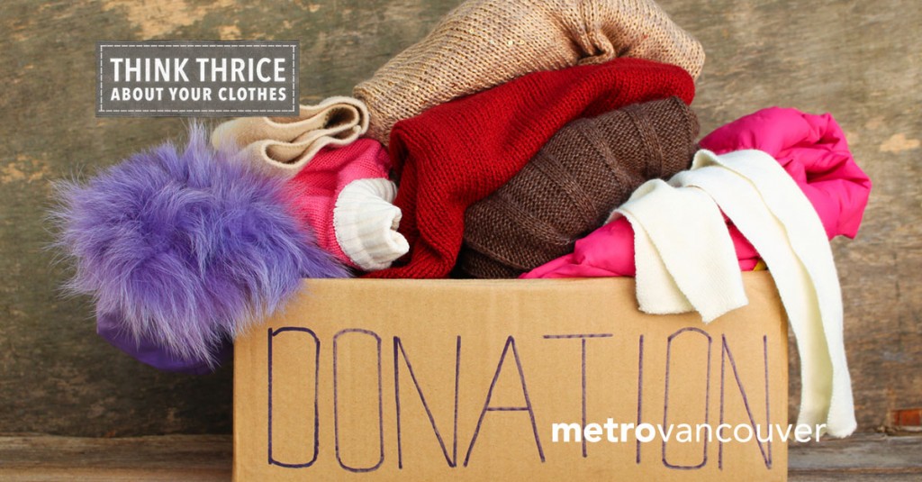 a box of donating clothing