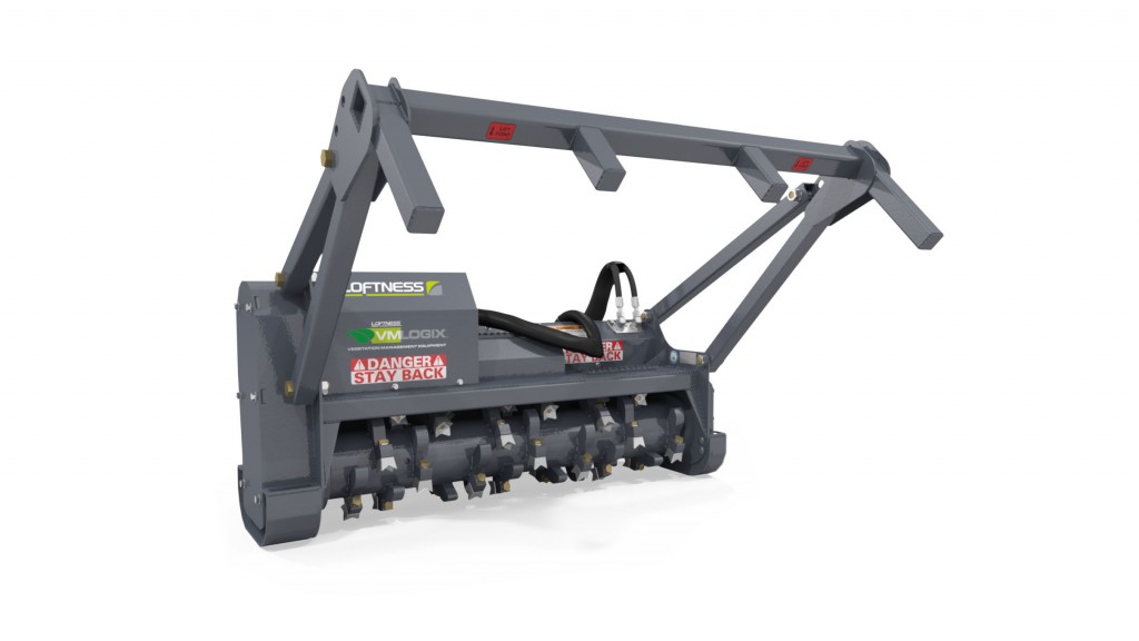 New horizontal drum mulchers from Loftness designed for standard-flow skid steers and compact track loaders