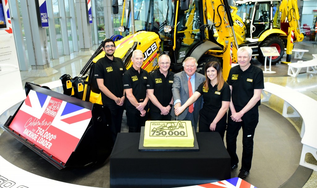 JCB celebrates milestone as 750,000th backhoe rolls off production line